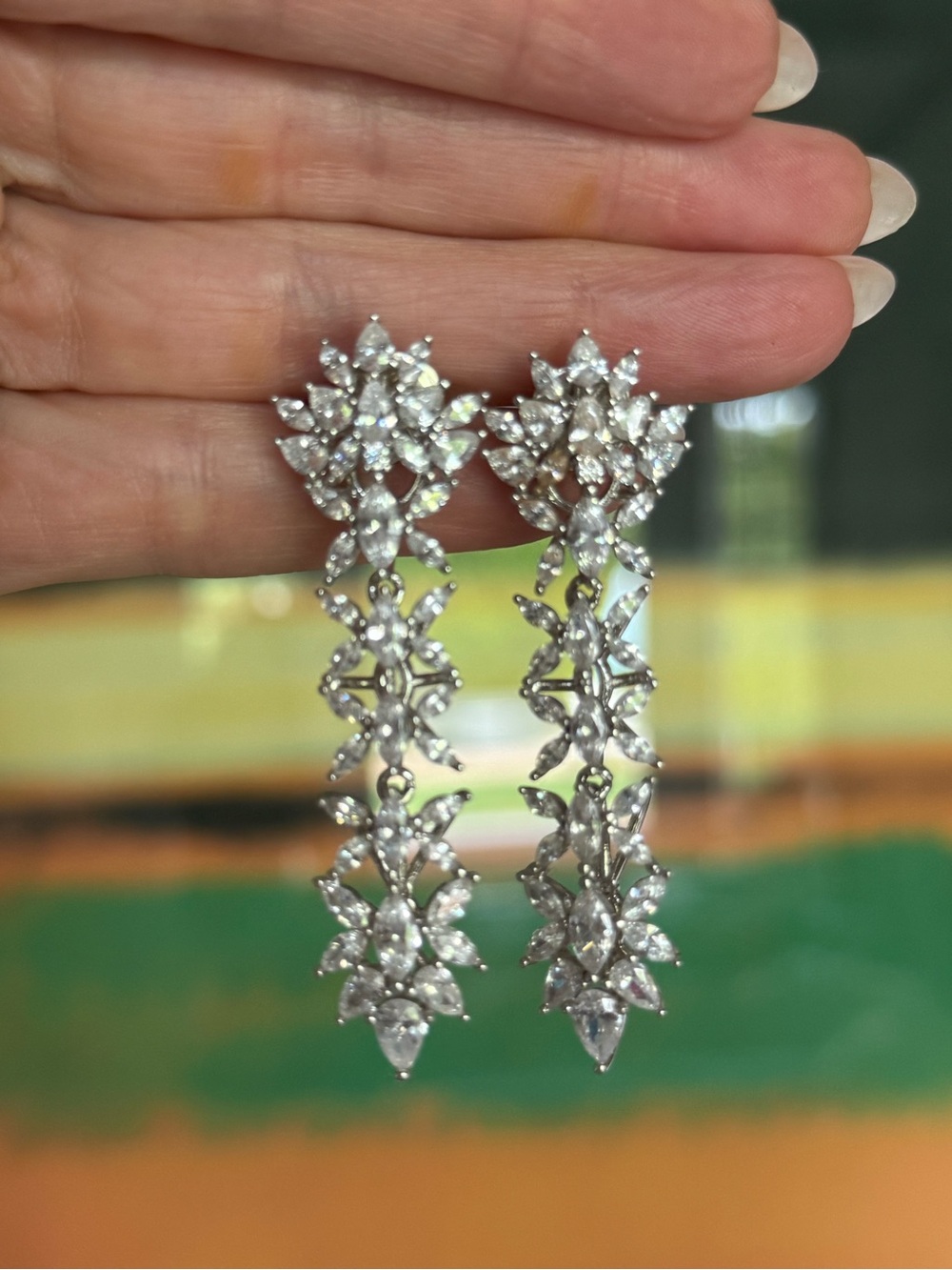 STunning new Swarovski Crystal Floral Drop Earrings from 14k in Beverly Hills